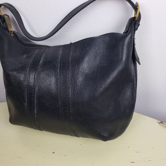 Women's Vintage Black Leather Purse - Picture 7 of 12